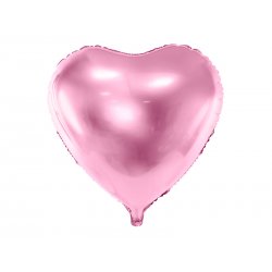 Rožinis folinis balionas „Širdelė“ 45cm