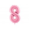 Rožinis folinis balionas „9“ 86cm