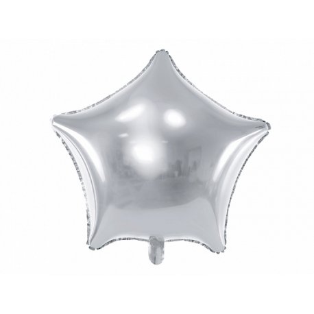Didelis folinis balionas „Sidabrinė Žvaigždė“ 70 cm