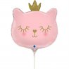 Rožinis folinis balionas "Katytė princesė" / 35 cm