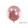 Apvalus rožinio aukso spalvos balionas 60cm
