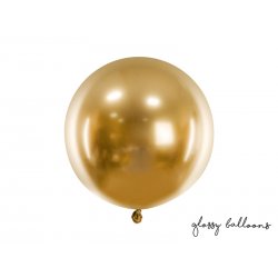 Aukso spalvos apvalus balionas 60cm