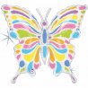 Šviesus drugelio formos folinis balionas / 84 cm