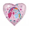 Rožinis folinis balionas "My little Pony" / 45 cm