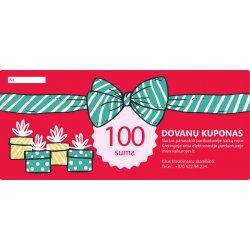 100 eurų Dovanų kuponas apsipirkimui!