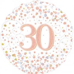 Holografinis - folinis balionas - "30 gimtadieniui" / 45 cm