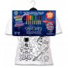 Flomasteriais dekoruojami marškinėliai „Kosmosas“ 7-8m