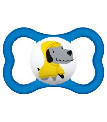 MAM mėlynos spalvos čiulptukas - "Šuniukas" / 6 mėn+