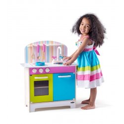 Vaikiška medinė virtuvėlė - "Spalvų pasaulis"