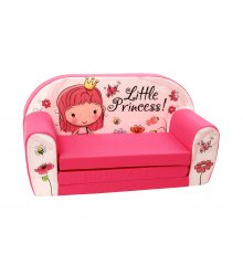 Rožinė vaikiška sofa - "Mergaitė"