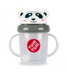 Tum tum puodelis su rankenėlėmis "Panda", 200ml.