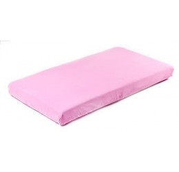 JERSEY rožinė paklodė su guma 140x70 cm.
