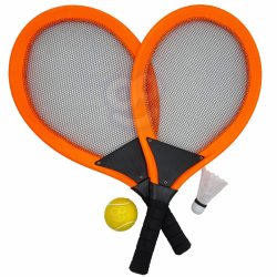 Vaikiškas teniso ar badmintono rinkinys su kamuoliuku