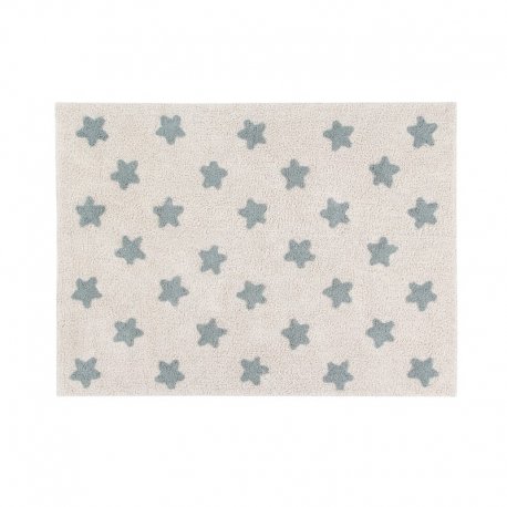 Šviesus kilimas su mėlynomis žvaigždelėmis 120x160