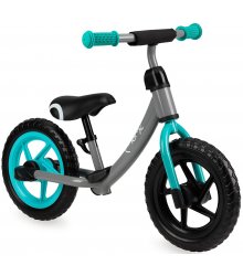 Pilkos spalvos balansinis dviratukas - Ross / šviesiai mėlyni akcentai