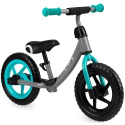 Pilkos spalvos balansinis dviratukas - Ross / šviesiai mėlyni akcentai