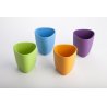 eKoala vaikiški puodeliai iš bioplastiko 2vnt. (oranžinė/violetinė)