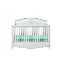 Balta kūdikio lovytė "Labos nakties" su stalčiumi 70x140cm