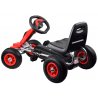 Go-kart raudonas sportinis automobilis