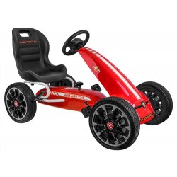 Raudonos spalvos Go-kart automobilis "Abarth"