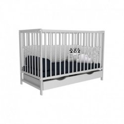Kūdikio lovytė su stalčiumi ''MAGDA'' 120x60cm., balta