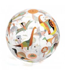 Pripučiamas kamuolys "Spalvoti dinozaurai" 35 cm