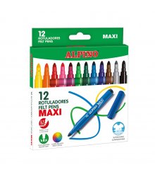 Išplaunami Alpino Maxi flomasteriai (12 spalvų)