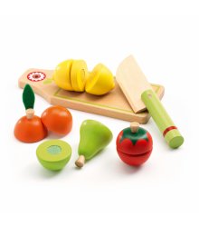 Medinių pjaustomų maisto produktų rinkinys "Vaisiai ir daržovės"
