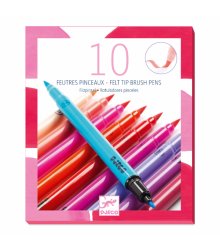 10 vnt rausvų atspalvių dvipusiai flomasteriai