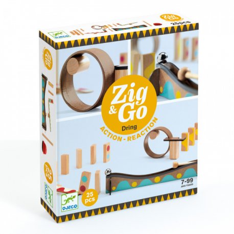 Djeco konstruktoriaus rinkinys "Zig & Go" 25 dalys