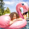 Pripučiamas rožinis flamingas plaukiojimui XL
