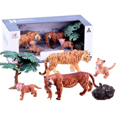 Gyvūnų figūrėlių rinkinys "Safari tigrai"