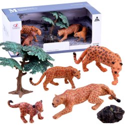 Gyvūnų figūrėlių rinkinys "Safari leopardai"