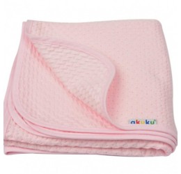 ''Akuku'' medvilninė antklodė 80x90cm, rožinis