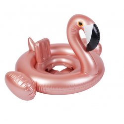 Pripučiamas plaukimo ratas kūdikiui "Rožinis flamingas"