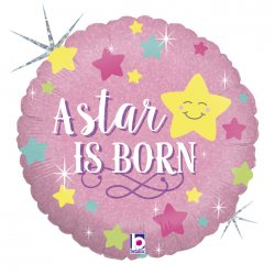 Folinis balionas ''A Star Is Born'', rožinis, 46cm.