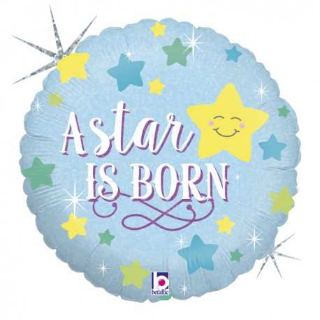 Folinis balionas ''A Star is Born'', mėlynas, 46cm.