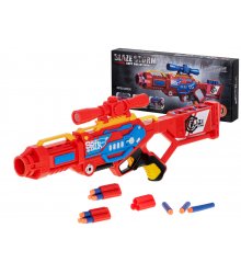 Raudonas šautuvas su putplasčio strėlytėmis "Blaze Storm"