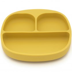 KOOLECO prisisiurbiantis silikoninis dubenėlis su skyreliais "Mustard"