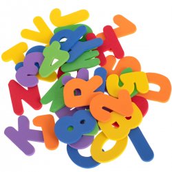 Vonios žaisliukų rinkinys "Skaičiai ir raidės"