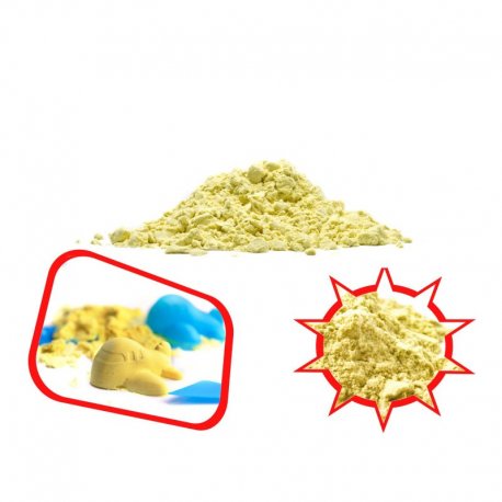 Geltonas kinetinis smėlis, 1kg