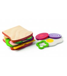 Vaikiškas medinis sumuštinio rinkinys