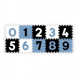 "BabyOno" lavinamoji dėlionė - kilimėlis su skaičių figūromis, mėlynos spalvos