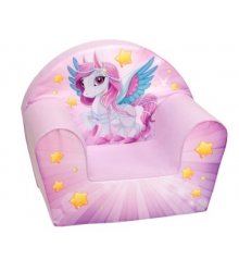 Rožinis foteliukas - "Šviečiantis ponis"