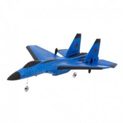 Mėlynas naikintuvo SU-35 modelis