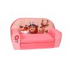 Minkšta vaikiška rožinė sofa - "Miško gyventojai"