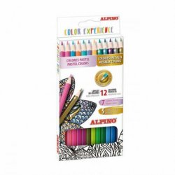 ALPINO metalinių atspalvių pieštukai, 12 spalvų
