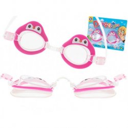 Rožiniai plaukimo akiniai "Pingvinas"