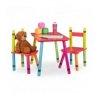 Spalvingas staliuko komplektas su 2 kėdutėmis - colorful art