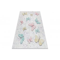 Vaikiškas kilimas - "Drugeliai" kreminės spalvos